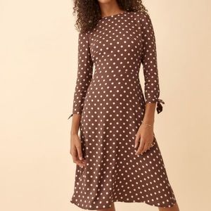 Reformation Port Dress in Au Lait size 10 NWT